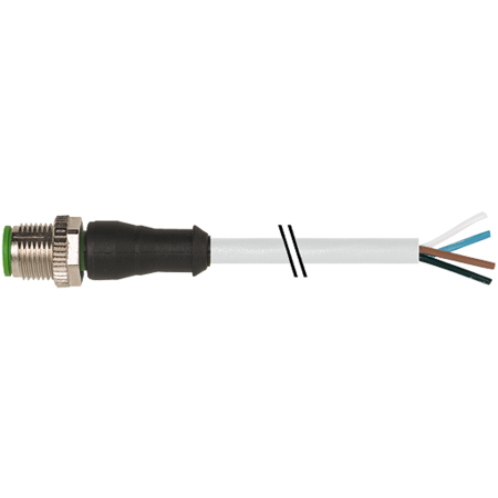 MURR ELEKTRONIK M12 male 0° with cable, PVC 4x0.34 gy UL/CSA 0.1m 7000-12021-2140010